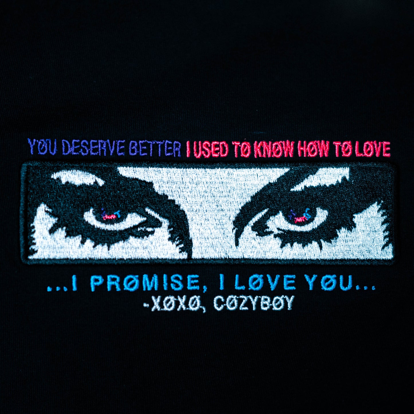 i promise i love you - embroidered t-shirt